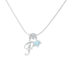 Initial & Heart Crystal Necklace