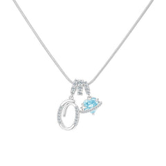 Initial & Heart Crystal Necklace
