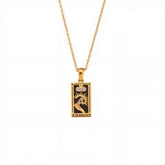 Tarot Card Enamel Necklace