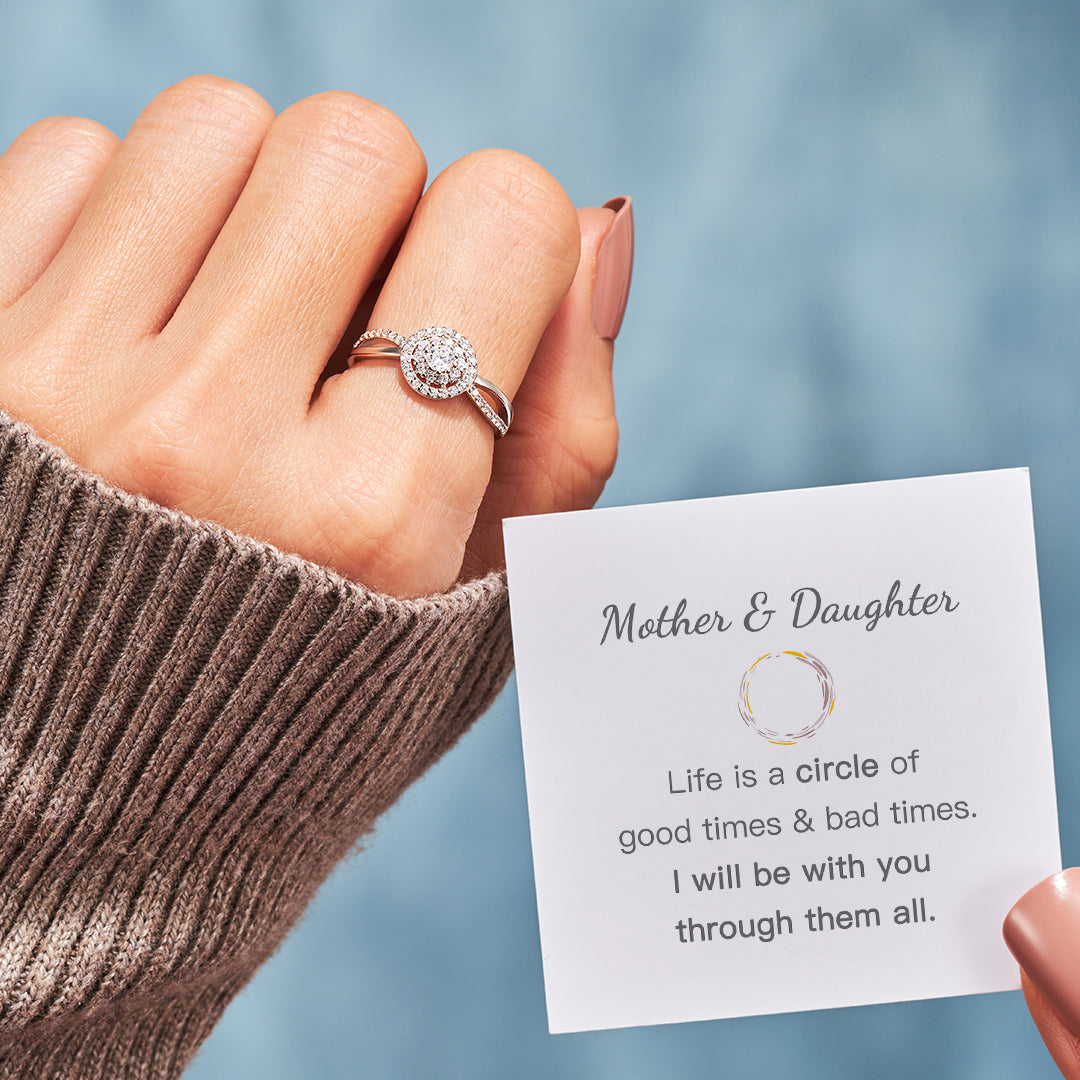 Mother & Daughter Forever Circle Ring