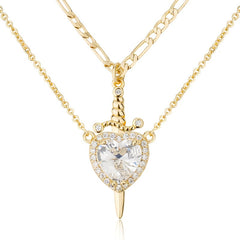 Heart & Dagger 2-Piece Necklace