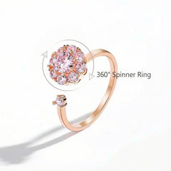 Spinning CZ Open Ring