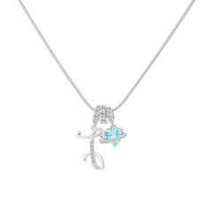 Initial & Heart Crystal Necklace