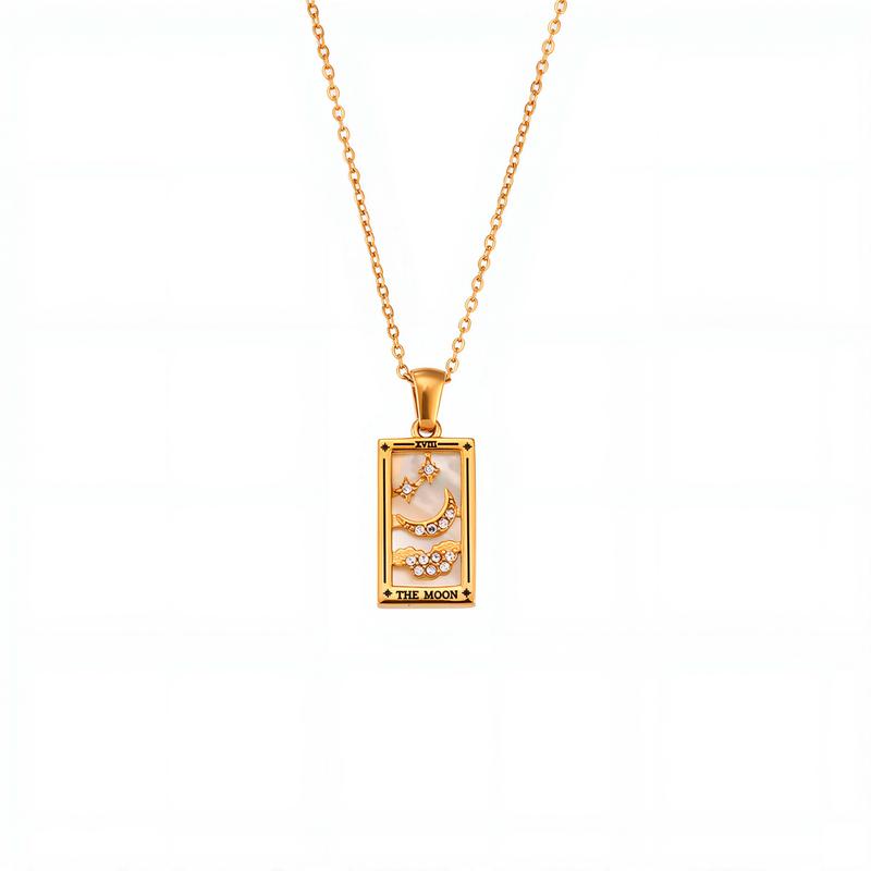 Tarot Card Enamel Necklace
