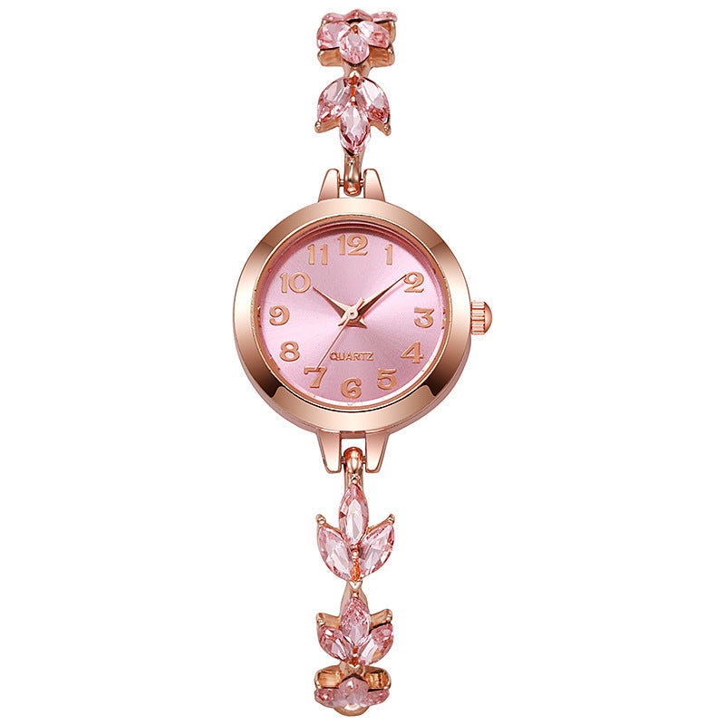 Sparkling Leaf Bracelet Watch