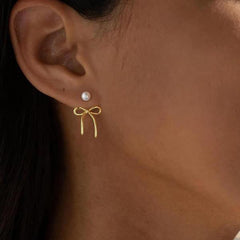 Pearl & Bow Earrings