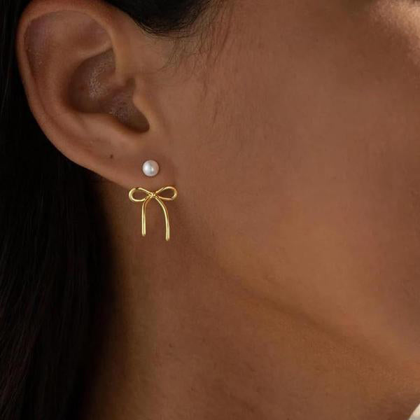 Pearl & Bow Earrings