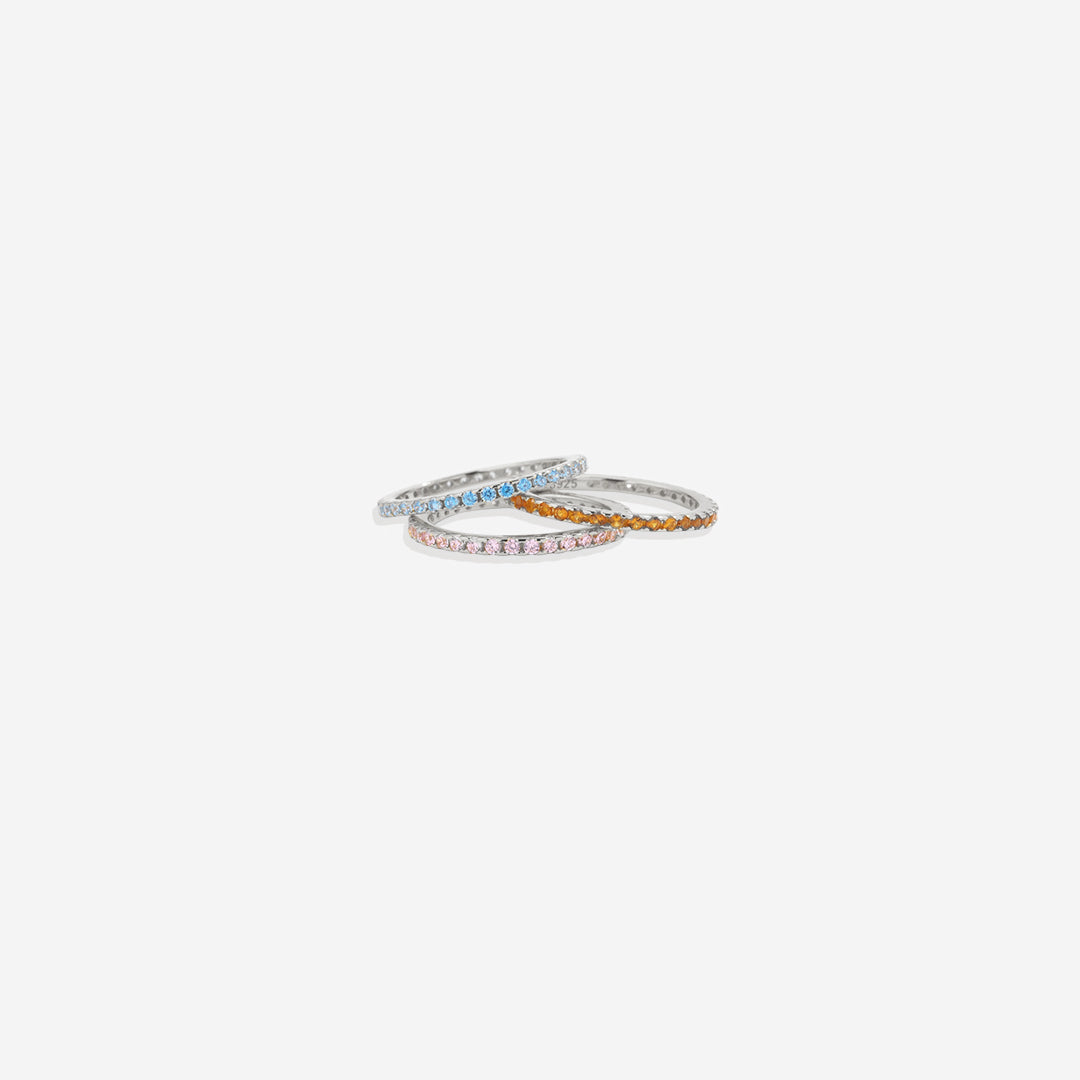 July Birthstone Eternity Stacking Ring