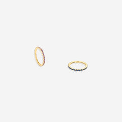 July Birthstone Eternity Stacking Ring