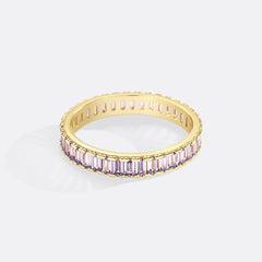 Baguette Birthstone Eternity Band