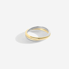 Mixed Metal Crossover Ring