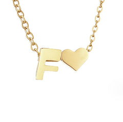 Forever Love & Letter Gold Necklace