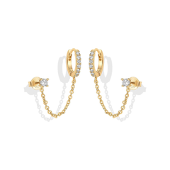 Adella Chain Earrings | Gold