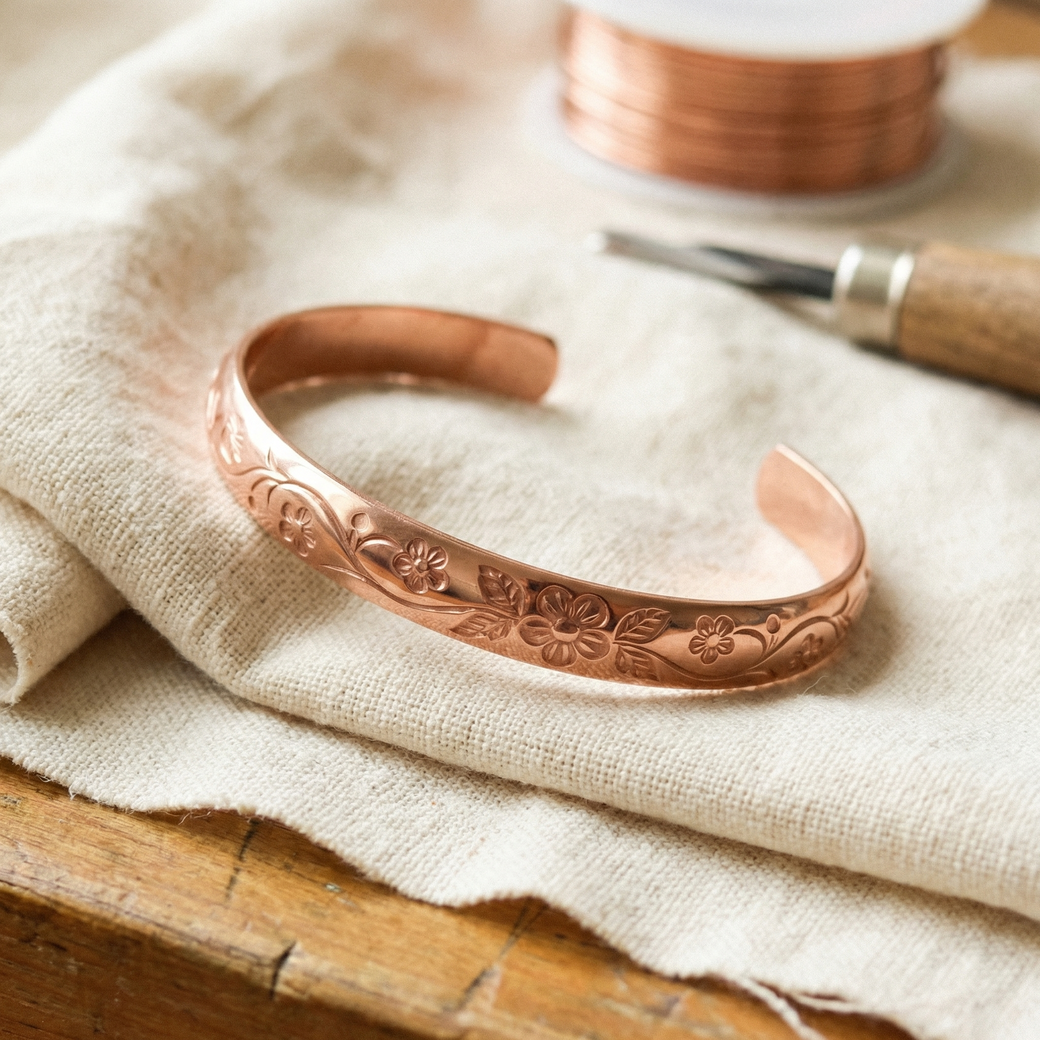 Bloom Rise Copper Bracelet