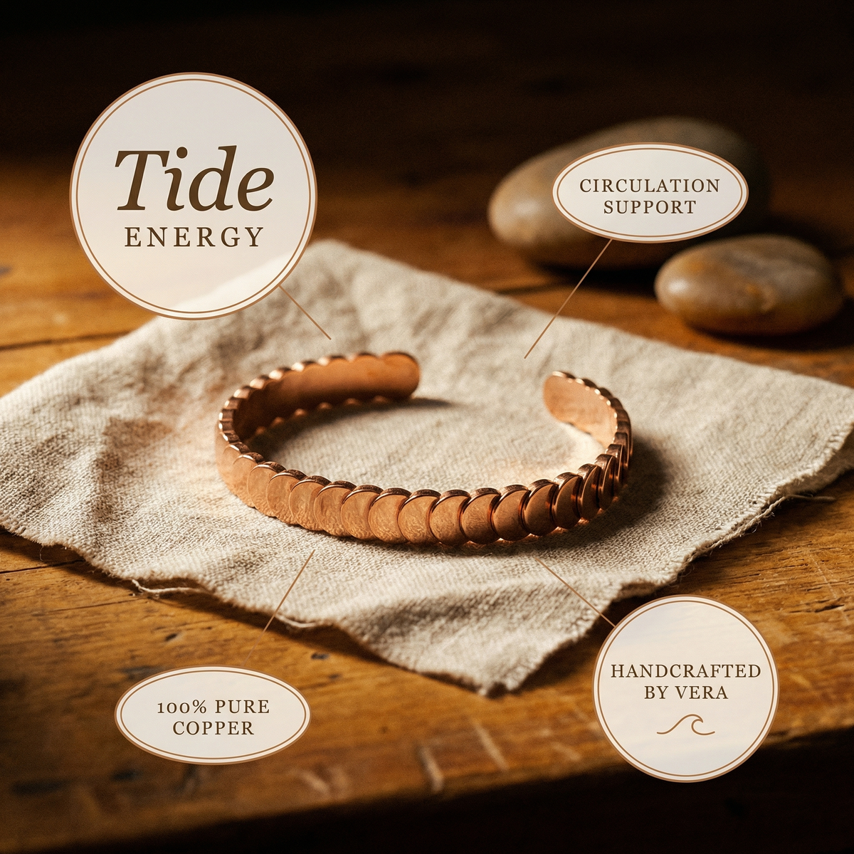 Tide Pull Copper Bracelet