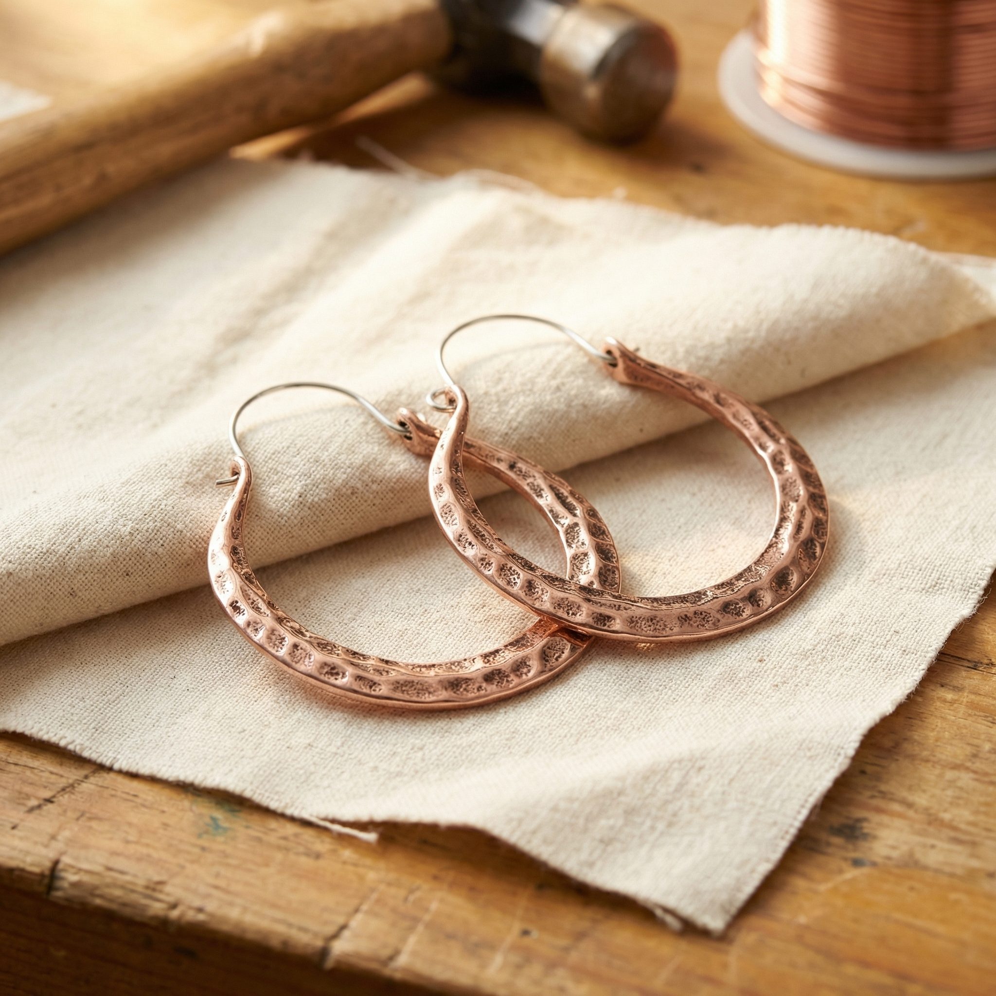 Ember Glow Copper Earrings