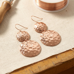 Solstice Swing Copper Earrings