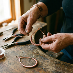 Creek Flow Copper Earrings