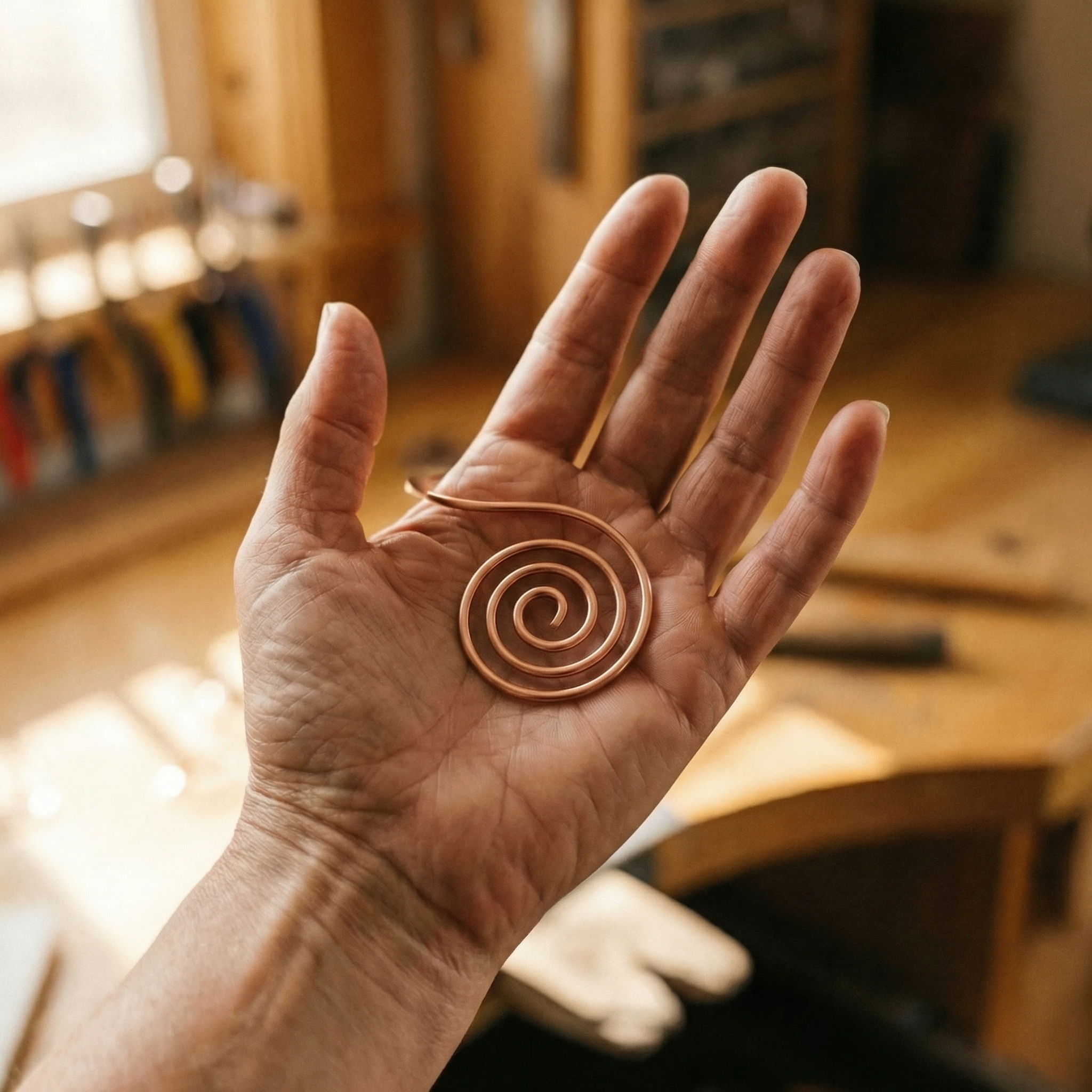 Flow Hand Copper Spiral