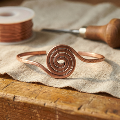 Coil Spring Copper Anklet