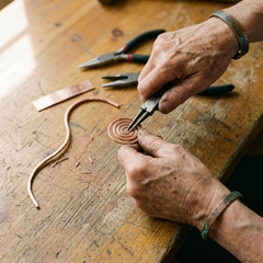 Coil Spring Copper Anklet