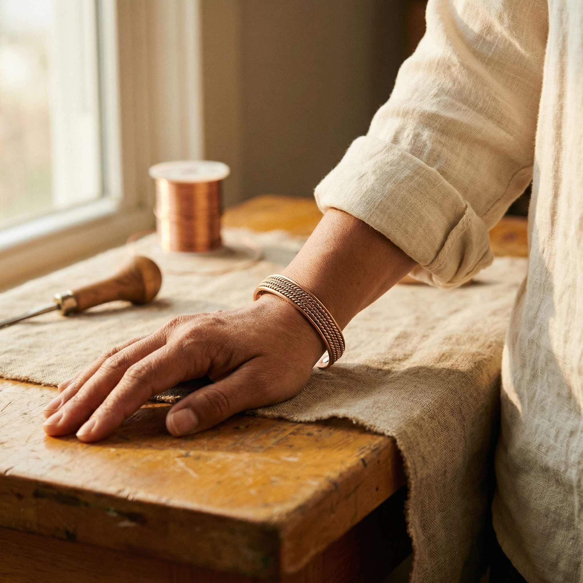 Forge Fire Copper Bracelet