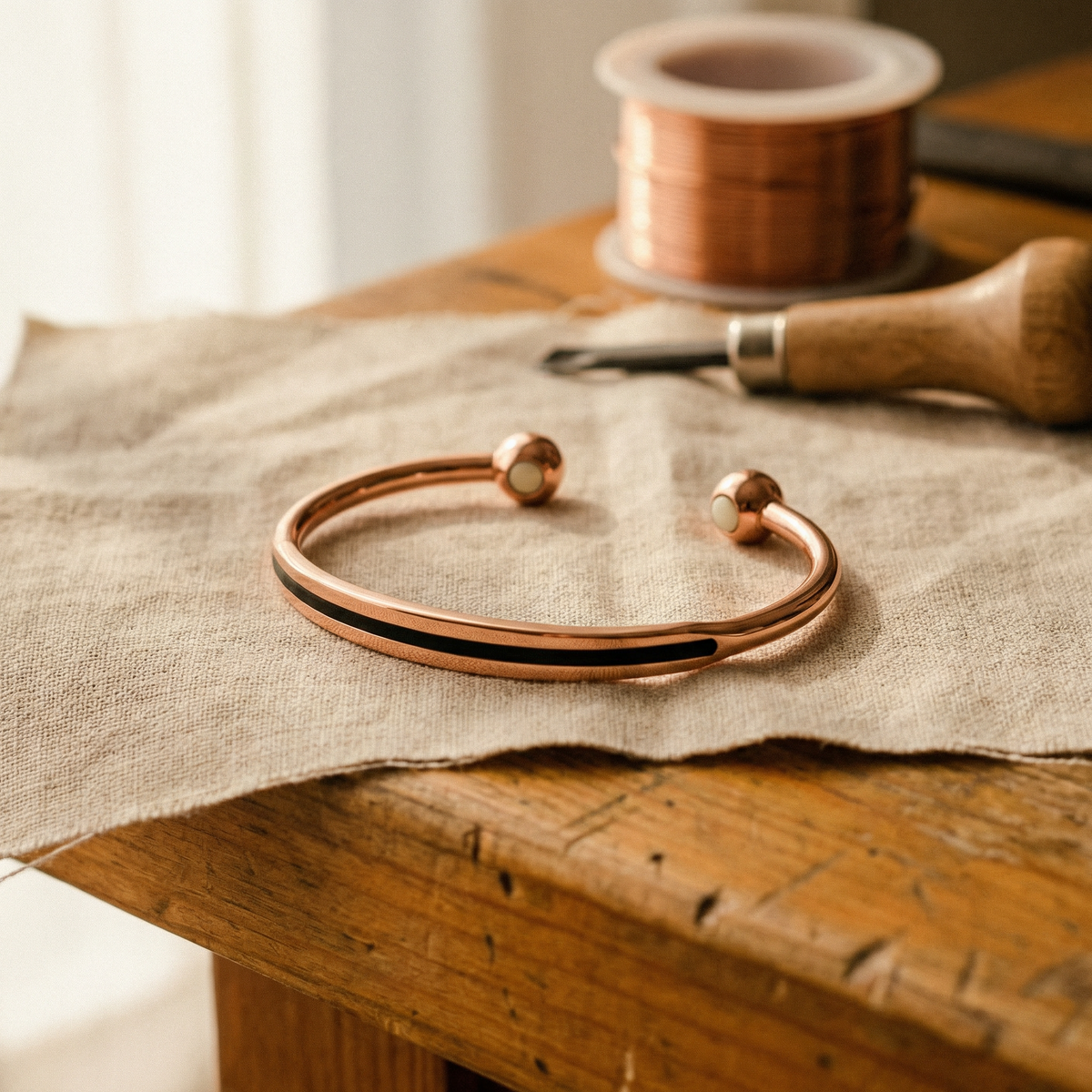 Vein Path Copper Bracelet