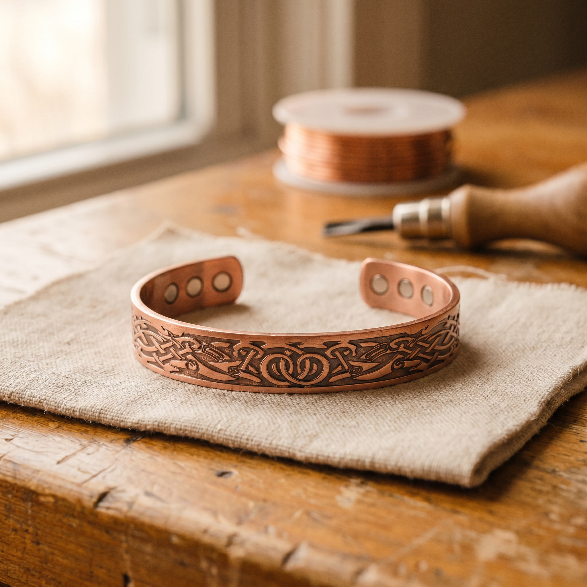 Moss Ground Copper Bracelet