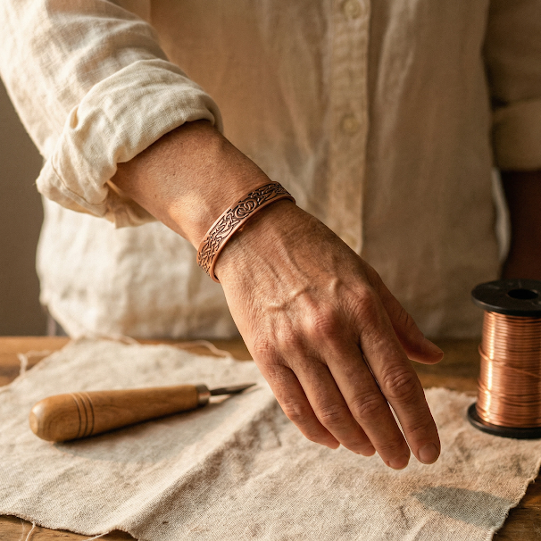 Moss Ground Copper Bracelet