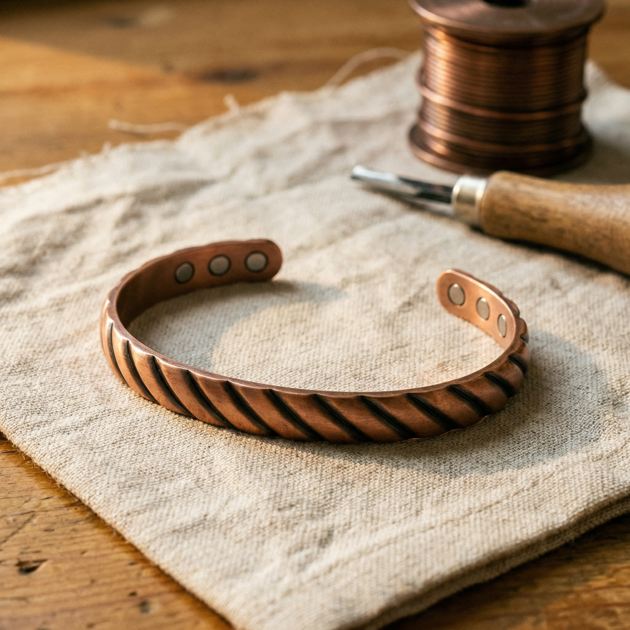 Thorn Edge Copper Bracelet