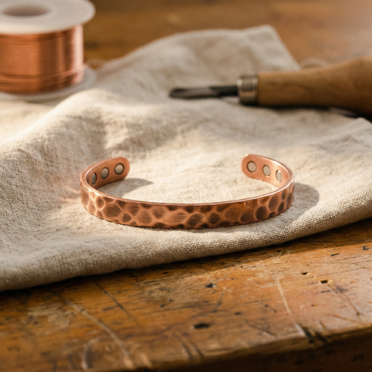 Furrow Deep Copper Bracelet