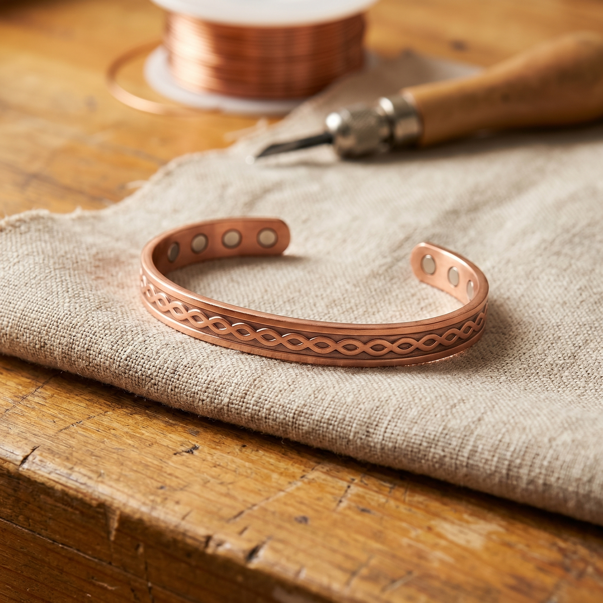 Current Flow Copper Bracelet