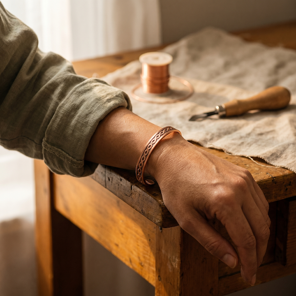 Current Flow Copper Bracelet