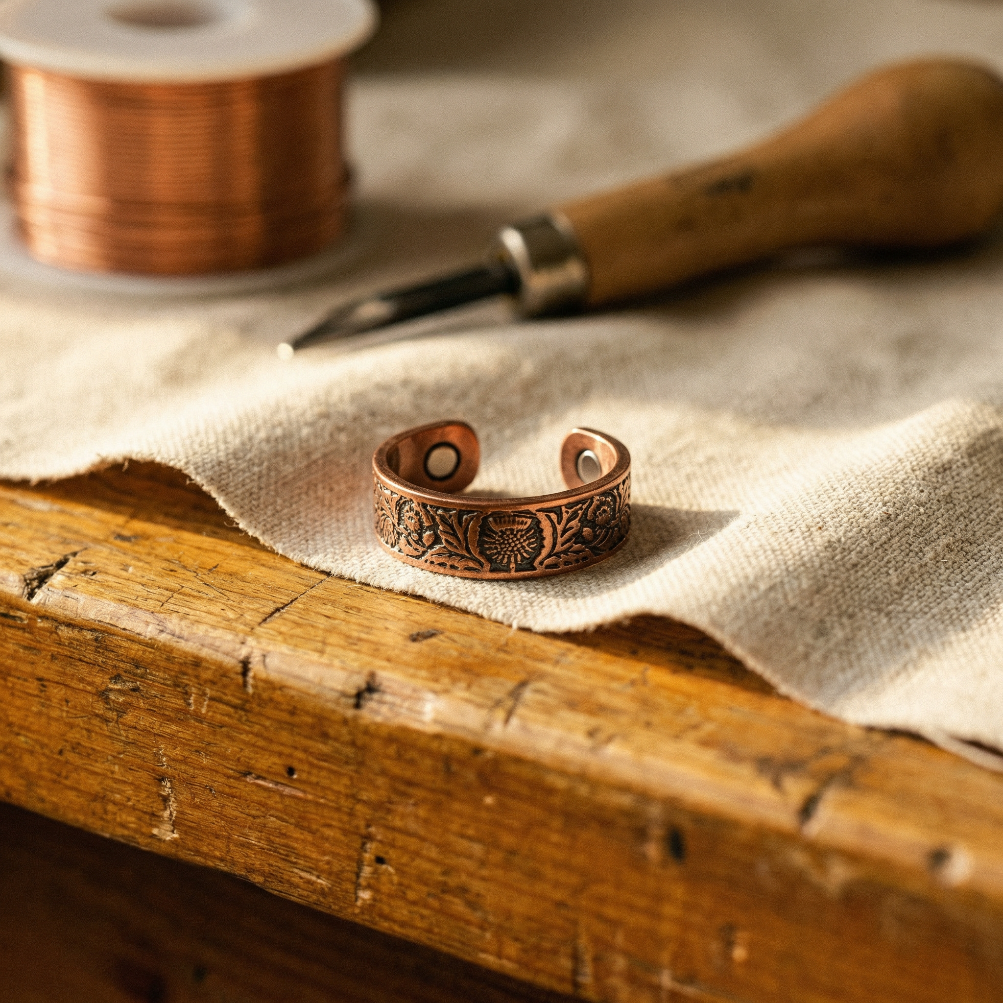 Bole Band Copper Ring