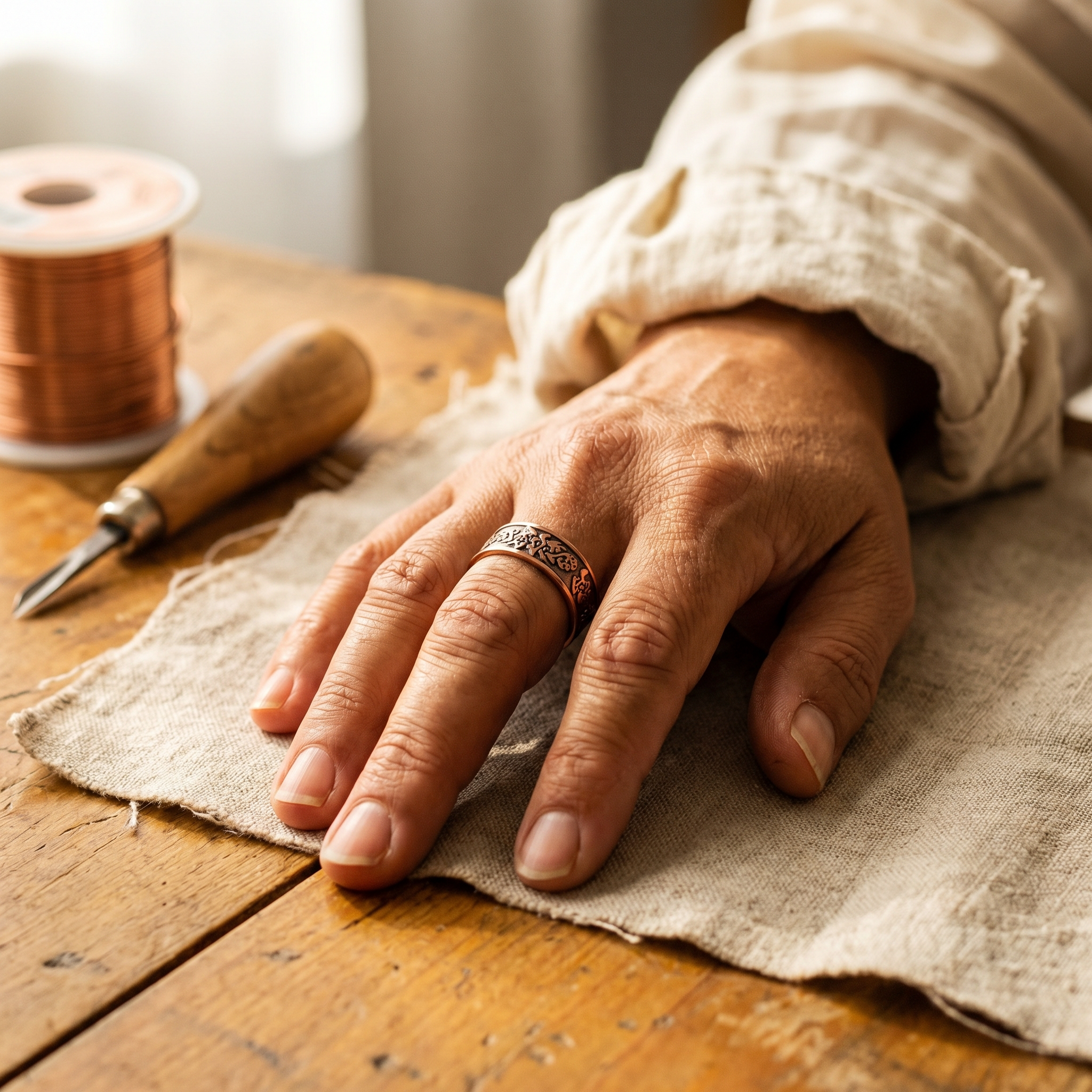 Clag Earth Copper Ring