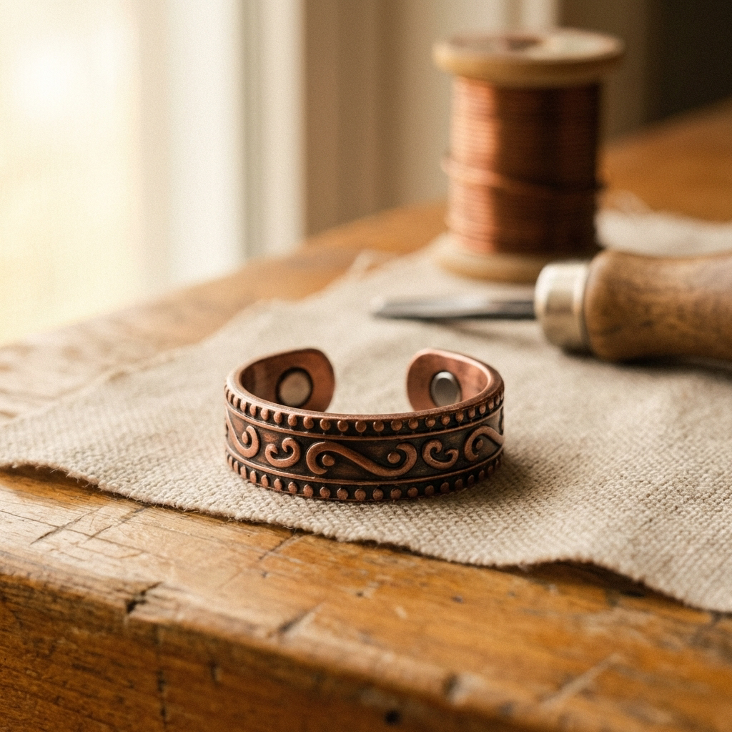 Fern Coil Copper Ring