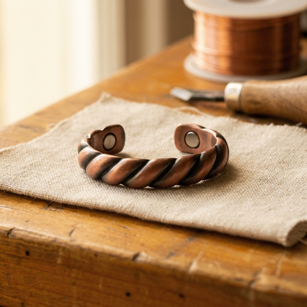 Tine Point Copper Ring