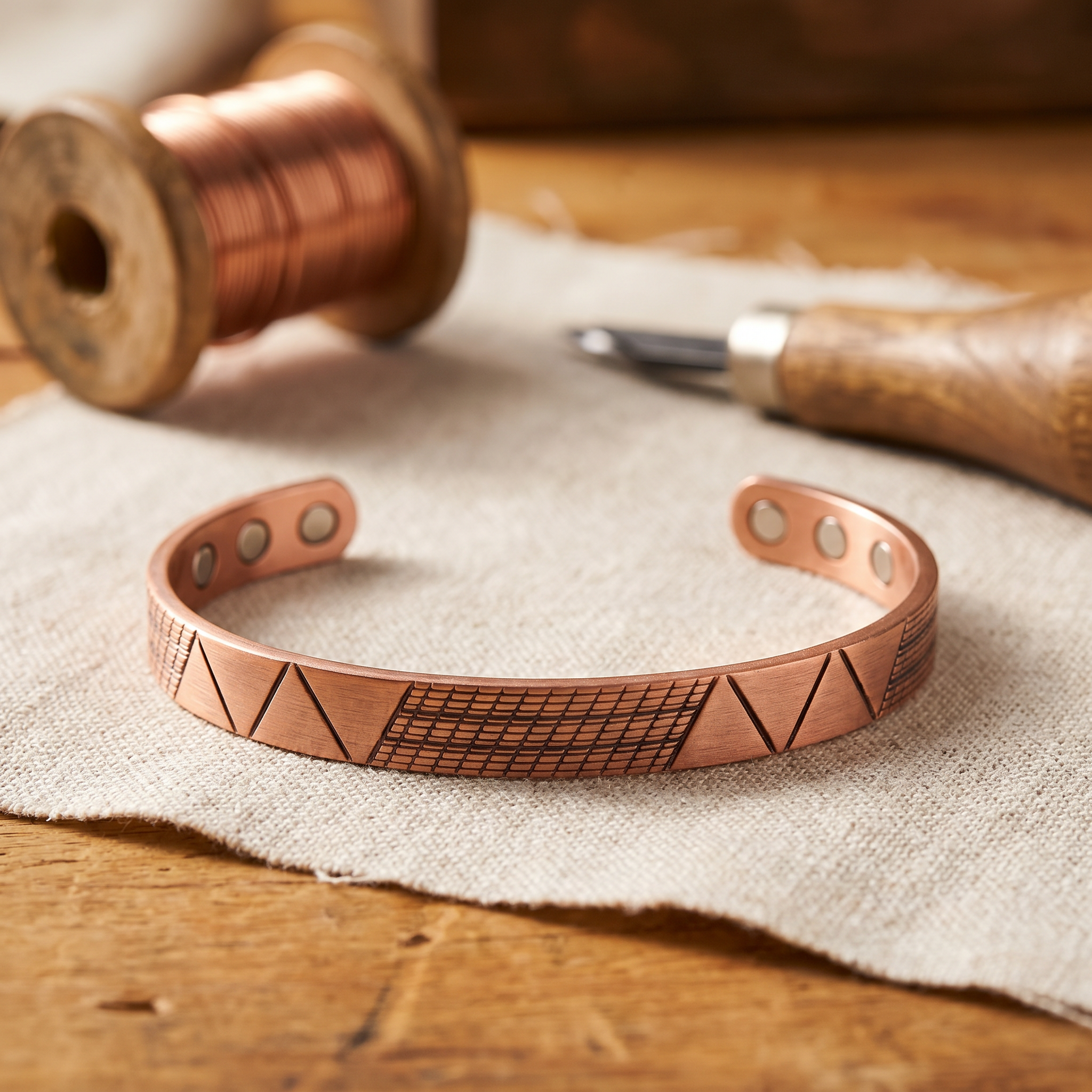 Crest Rise Copper Bracelet