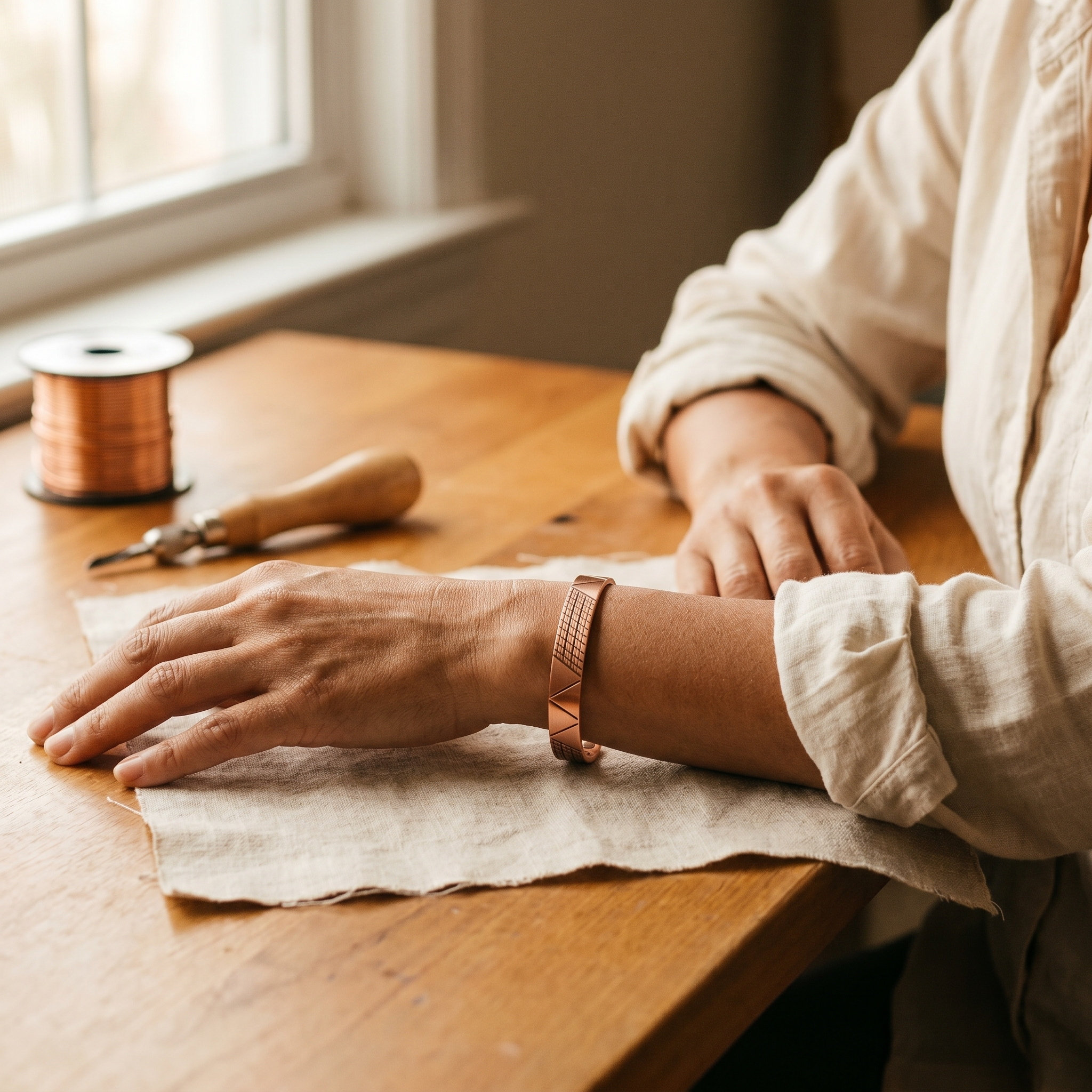 Crest Rise Copper Bracelet