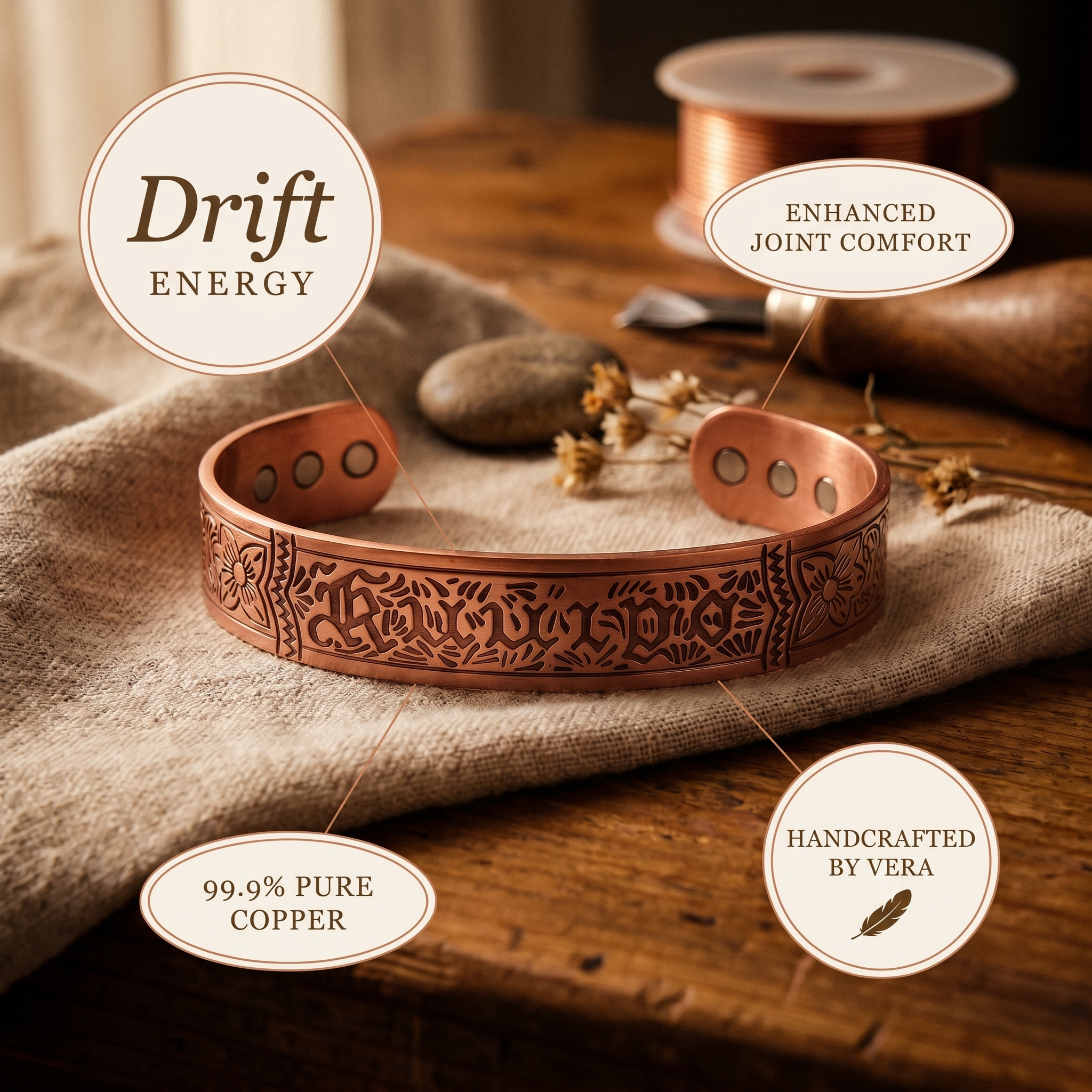 Drift Tide Copper Bracelet