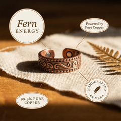 Fern Coil Copper Ring