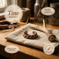 Tine Point Copper Ring