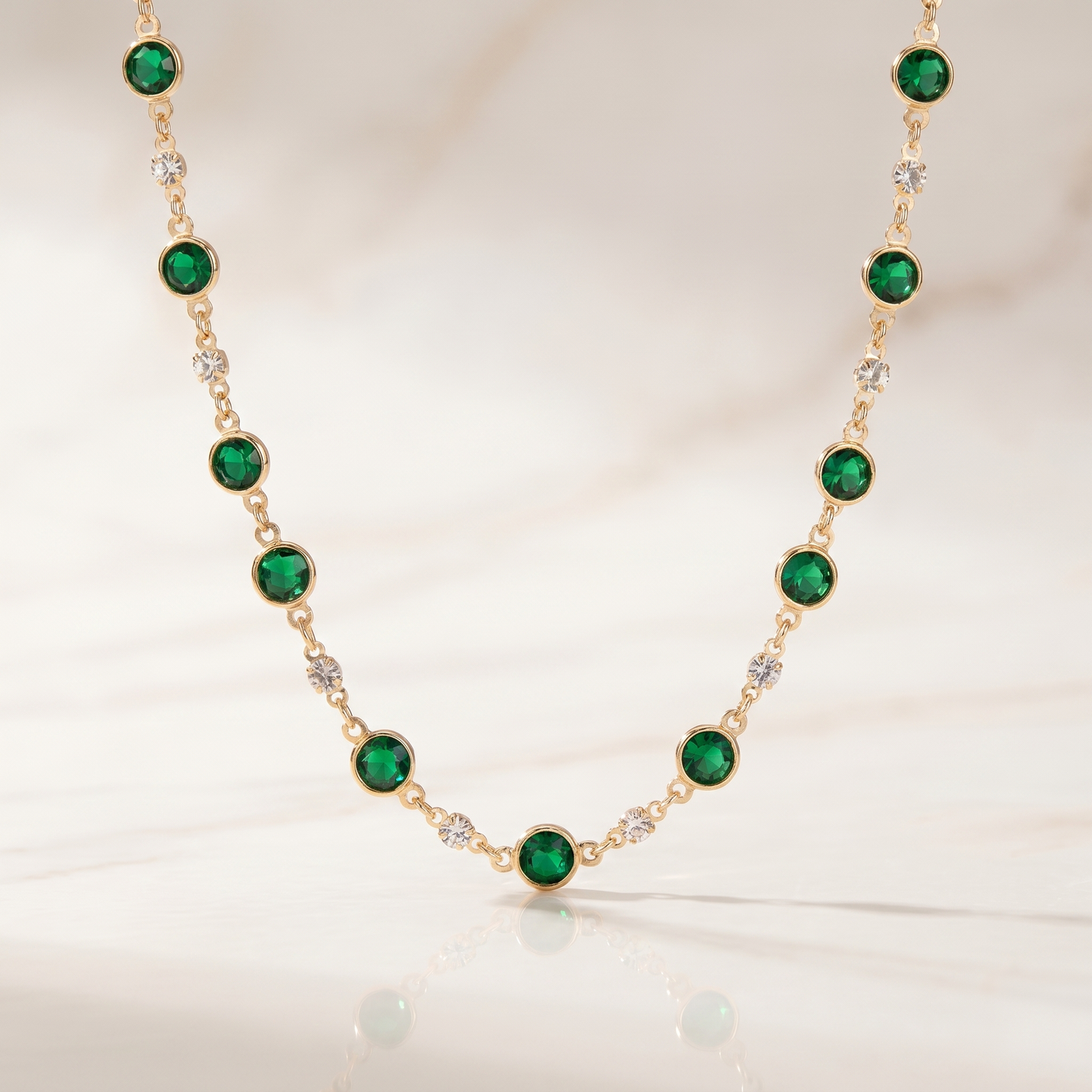 Emerald Green Pendant Necklace