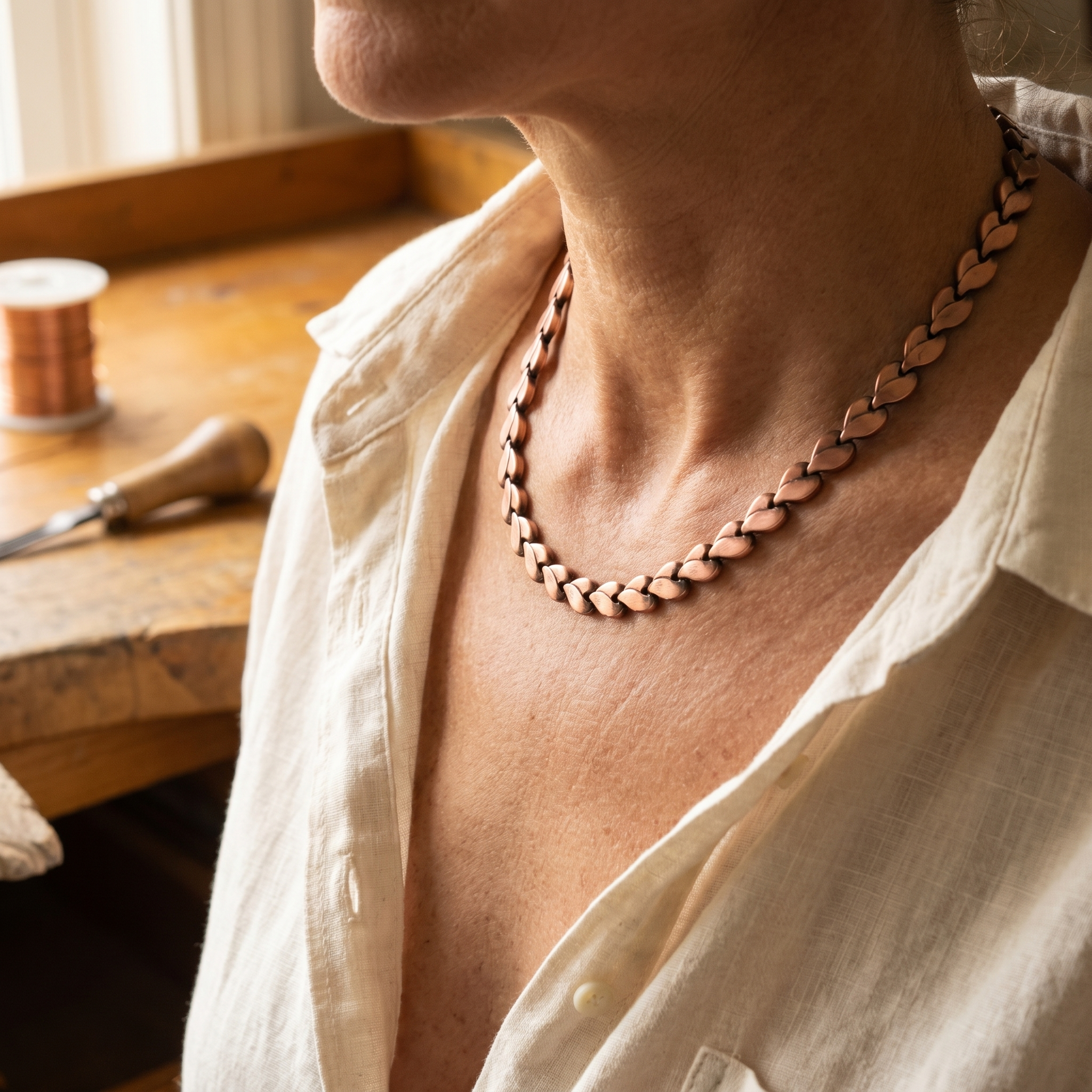 Briar Coil Copper Necklace