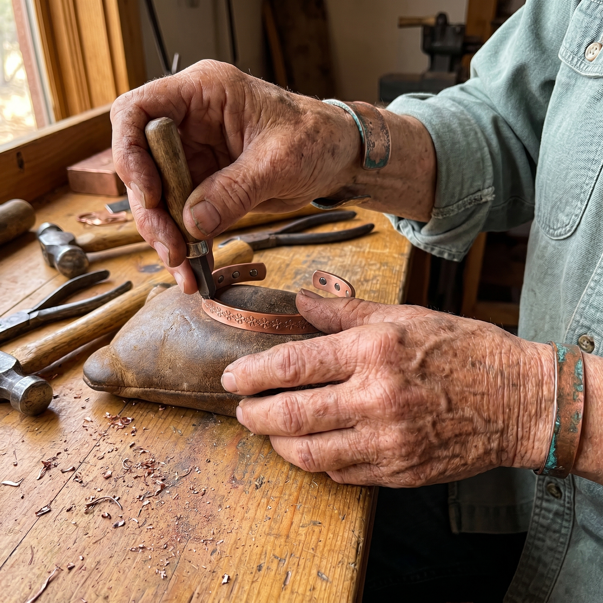 Loch Stone Copper Bracelet
