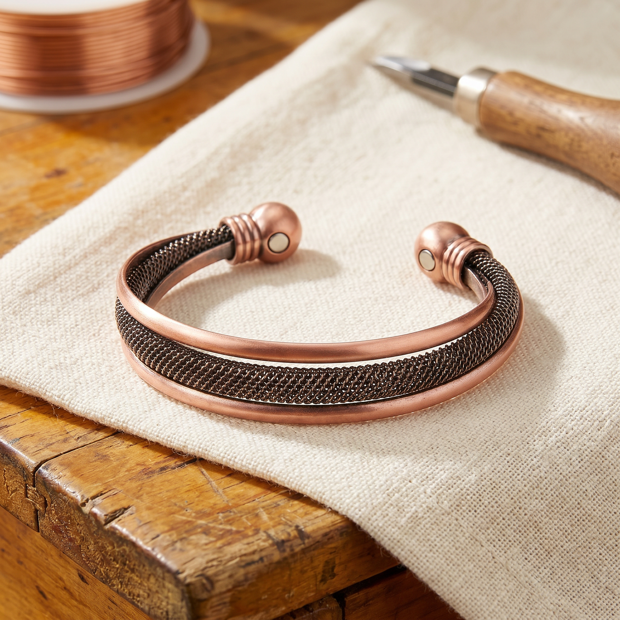 Cairn Stack Copper Bracelet