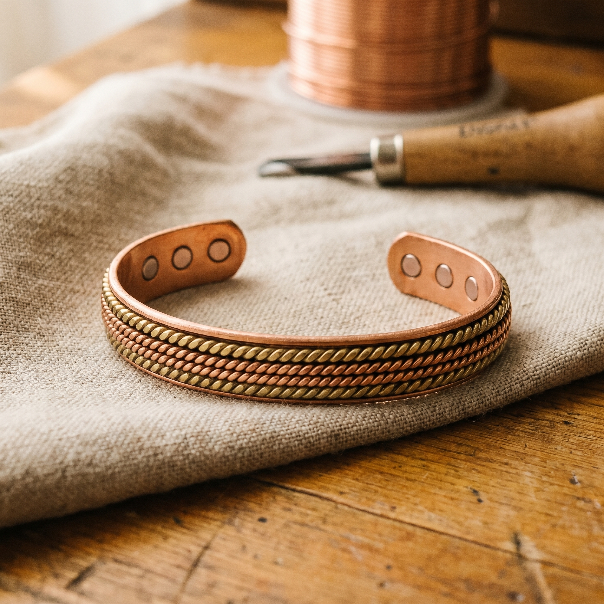 Forge Fire Copper Bracelet