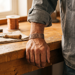 Grit Ground Men's Copper Bracelet