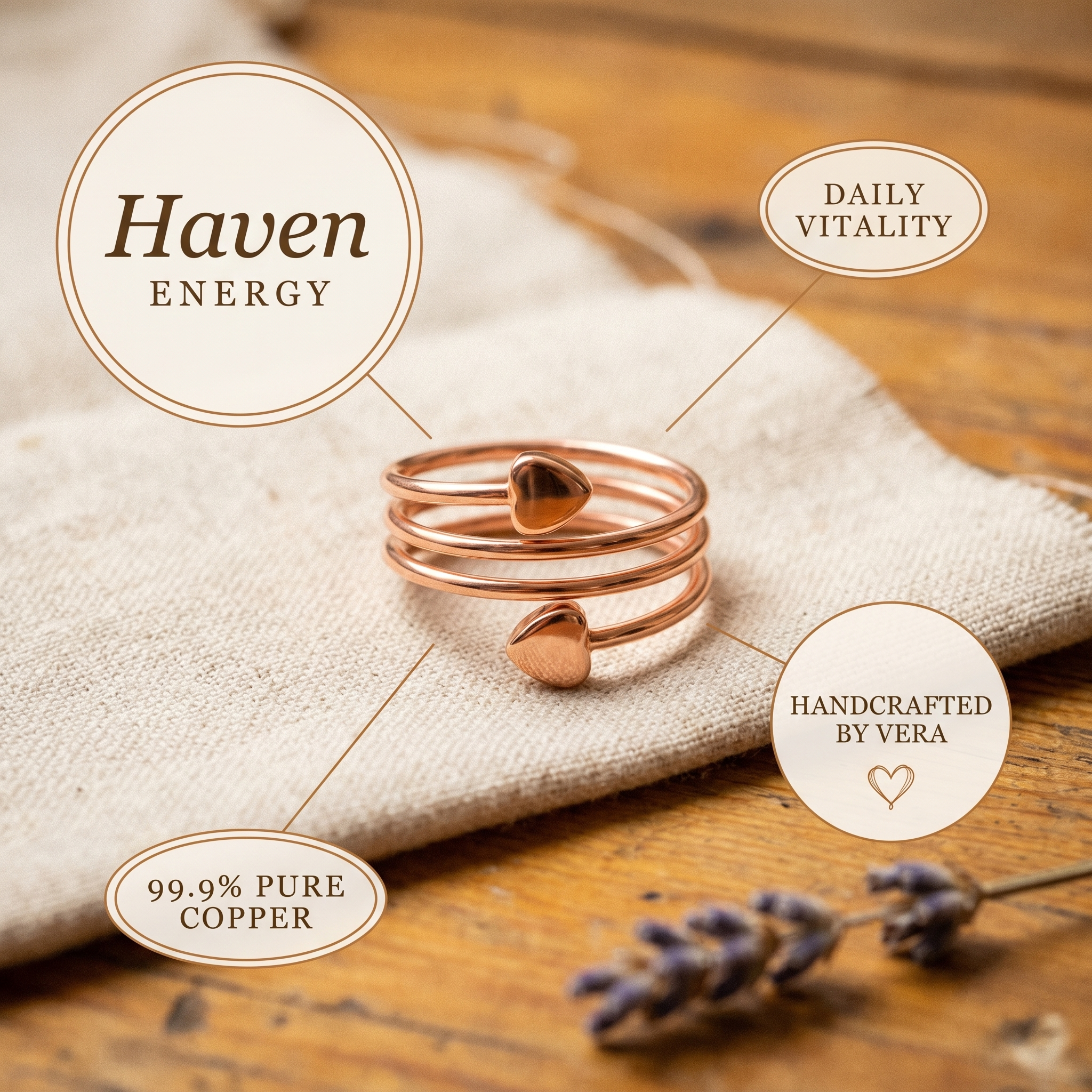 Haven Rest Copper Ring