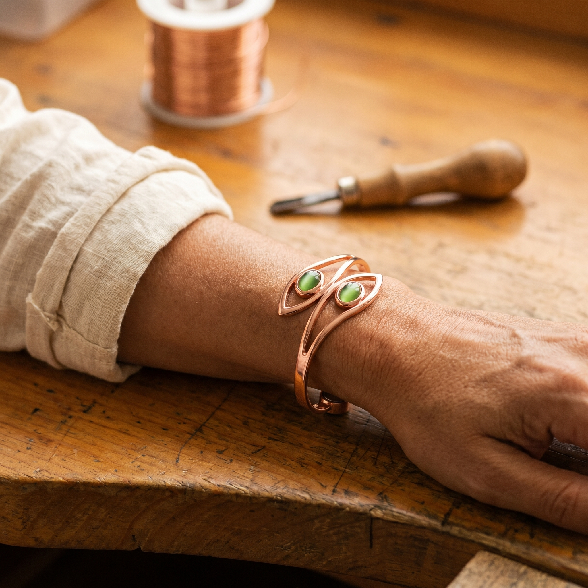 Opal Warm Copper Bracelet